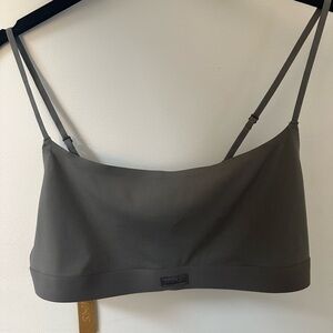 Skims charcoal ribbed bralette